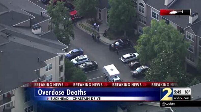 A possible drug overdose death was reported Friday in Buckhead. (Credit: Channel 2 Action News)