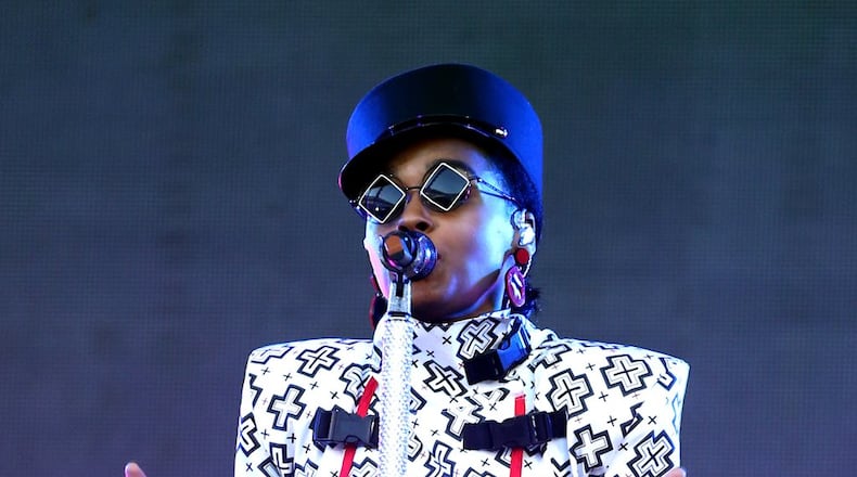 Janelle Monae performs onstage during the 2018 iHeartRadio Wango Tango by AT&T at Banc of California Stadium on June 2, 2018 in Los Angeles, California. (Photo by Rich Polk/Getty Images for iHeartMedia )