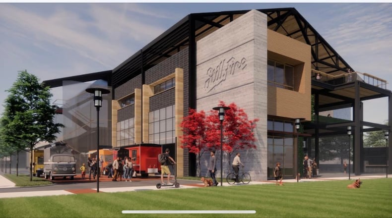 StillFire Brewing, a Suwanee brewery, is planning to purchase land in downtown Smyrna to open a second brewery along Atlanta Road. Smyrna city leaders unveiled renderings of the proposed brewery recently, and will be hosting a town hall to discuss the proposed sell at 2 p.m. Sunday at City Hall, 2800 King St. (Courtesy City of Smyrna)