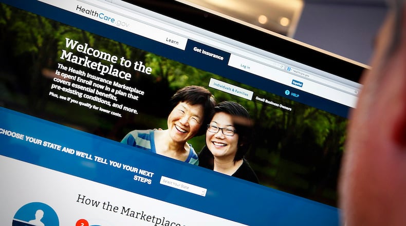 A man looks over the Affordable Care Act (commonly known as Obamacare) signup page on the HealthCare.gov website.