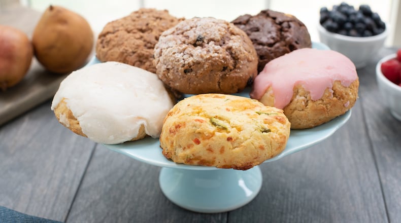 Seven Sisters Scones are available in at least a dozen flavors every day and three additional gluten-free varieties. 
Courtesy of Barrett Restaurant Consulting