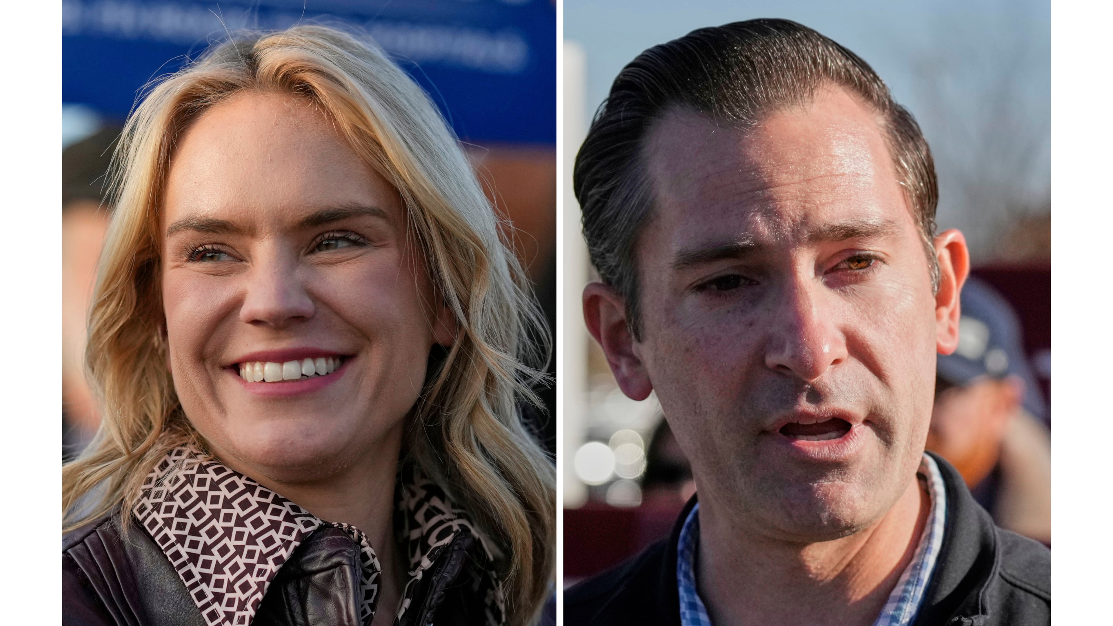 FILE - This combination image shows Aftyn Behn, left, Nov. 13, 2025, Nashville, Tenn. and Matt Van Epps, Nov. 12, 2025, in Nashville, Tenn. (AP Photo/George Walker IV, file)