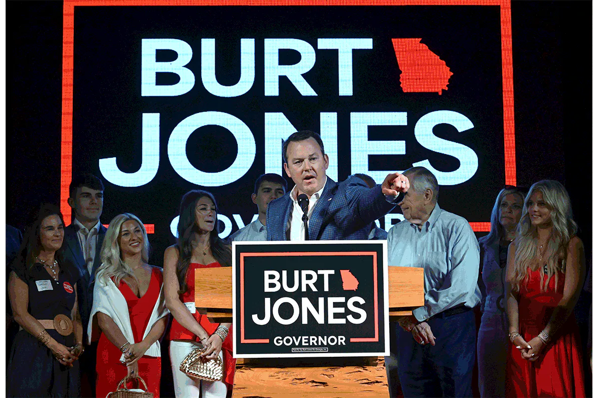 Burt Jones and Rick Jackson will face a runoff for the Republican candidacy for Georgia Governor. (Jason Getz and Hyosub Shin/AJC)