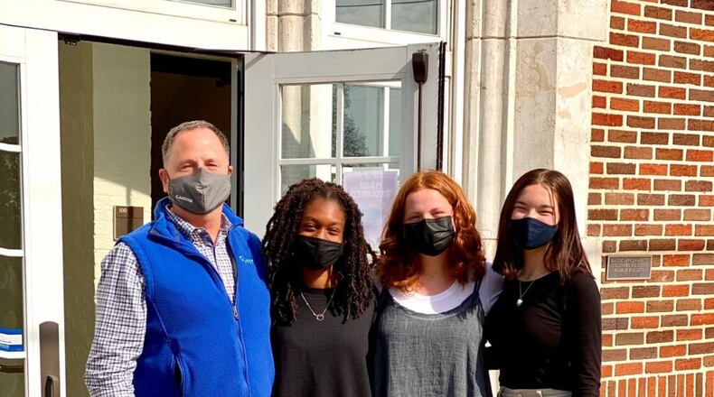 City of Canton Mayor Bill Grant recently met with three students from Cherokee High School who will be helping to relaunch the City’s CanTeen youth engagement program. CONTRIBUTED