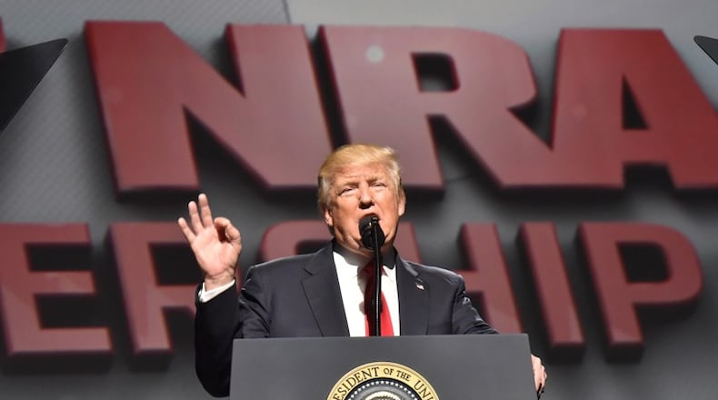 President Donald Trump was in Atlanta recently for the NRA convention. AJC photo: Hyosub Shin