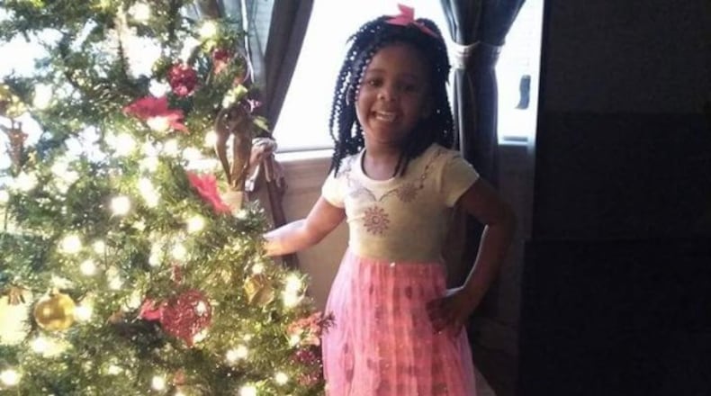 Malayah McClendon, 5, died Friday from injuries sustained when she was hit by a car in Clayton County.