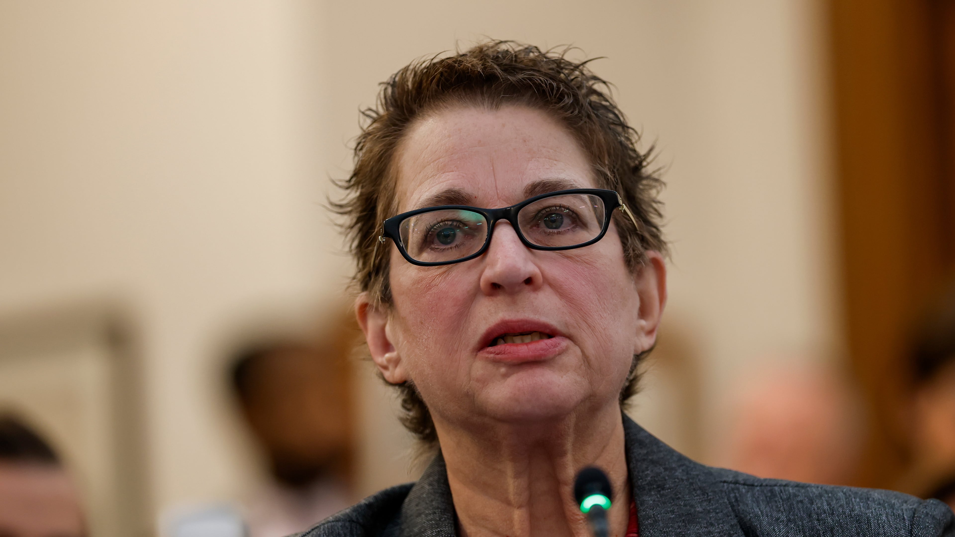Mia Alderman testifies about the murder of her granddaughter Mary Santina Collins during at the House Judiciary Subcommittee on Oversight hearing on violent crime in Charlotte, N.C., Monday, Sept. 29, 2025. (AP Photo/Nell Redmond)