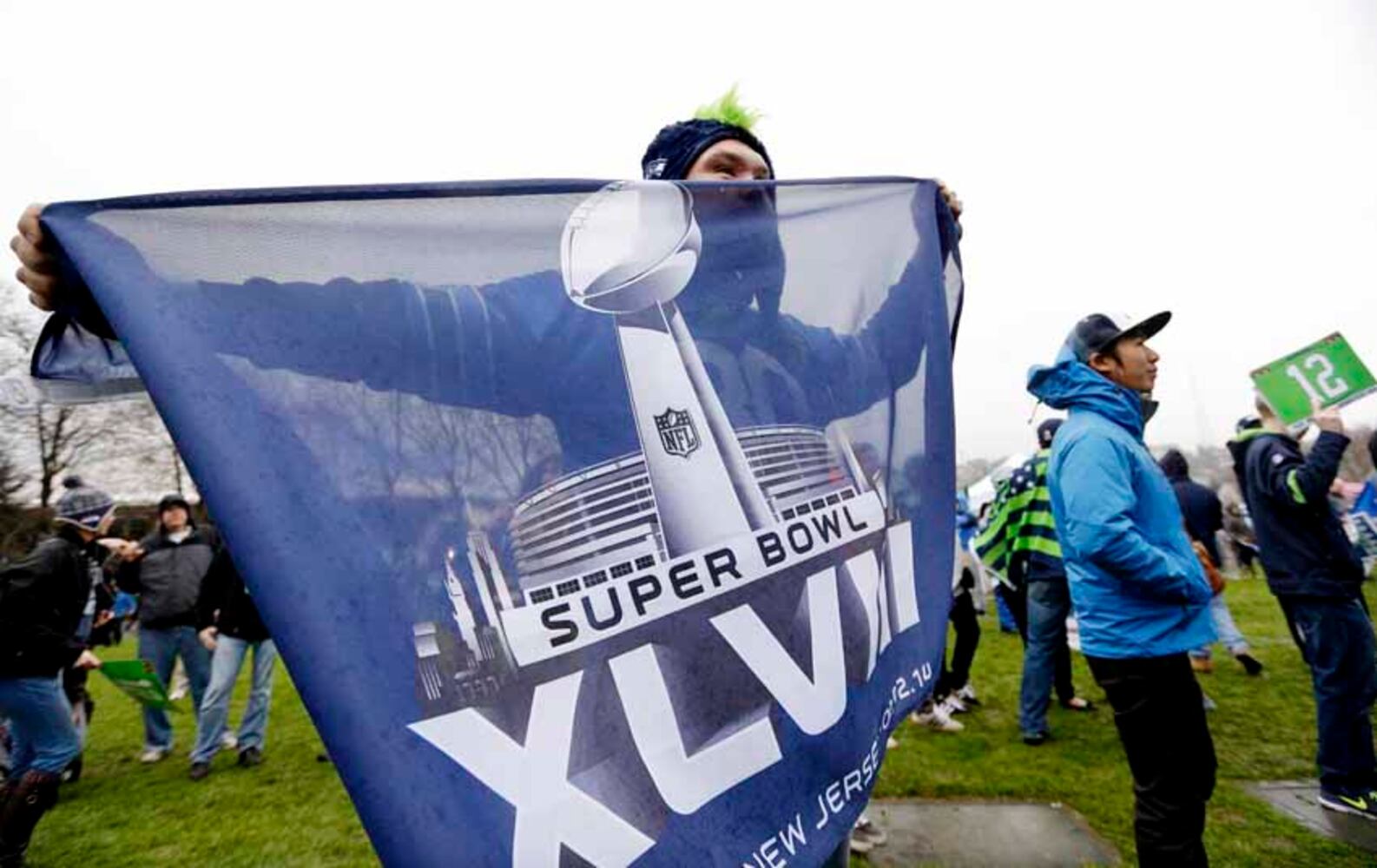 Seahawks fan rally at Seattle Center