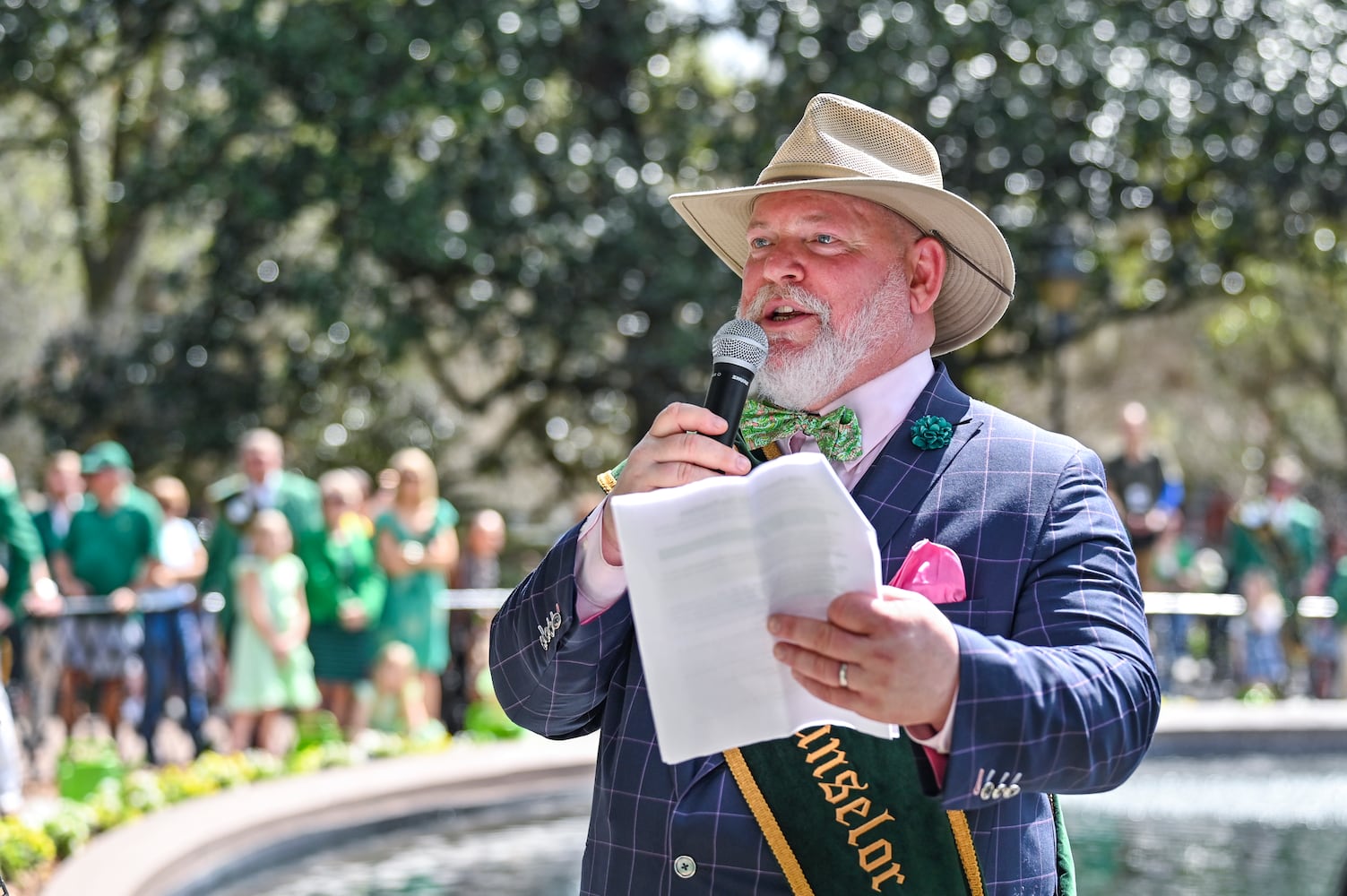 Greening of Forsyth Park Fountain