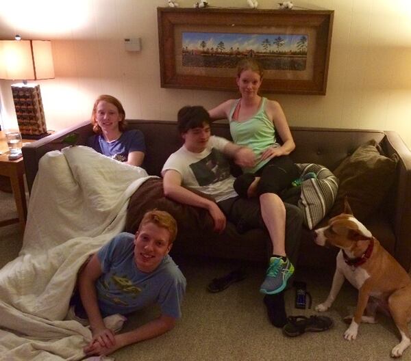 The fam more recently, with newer dog.