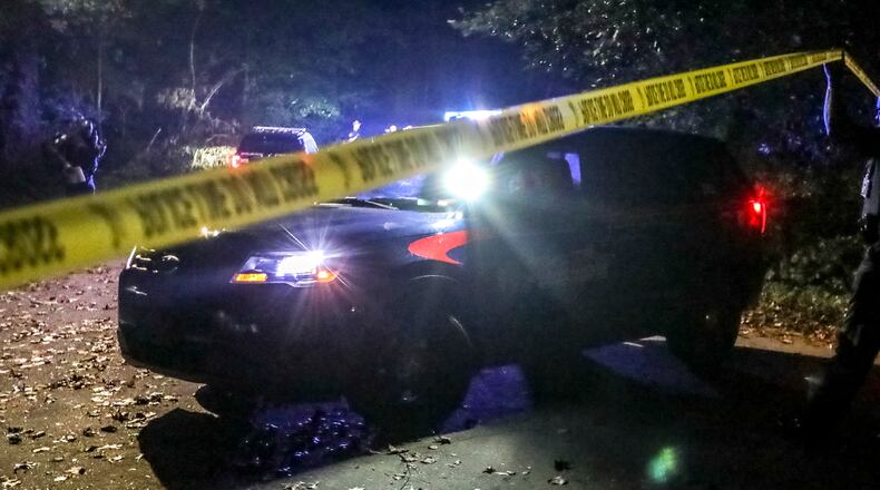 Atlanta police investigate a homicide in October.