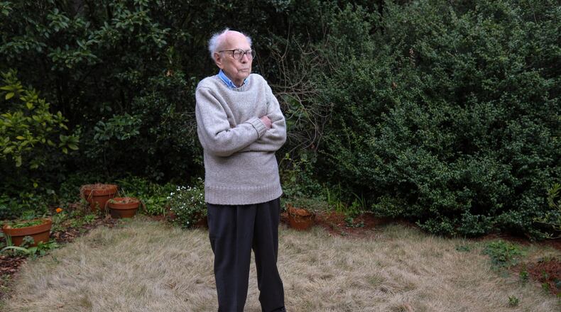Landscape architect Edward Daugherty, 93, is surrounded by native plants in his front yard. His first project when moving to W. Wesley was to create a buffer between his front yard and the busy street.PHOTO: MIGUEL MARTINEZ FOR THE ATLANTA JOURNAL-CONSTITUTION
