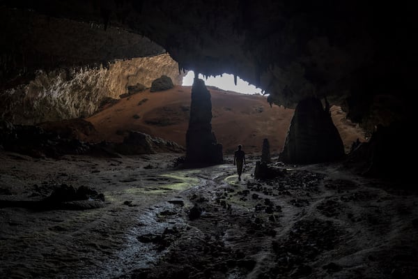 A network of caves stretches for kilometers on the Yemeni island of Socotra, on Sept. 22, 2024. (AP Photo/Annika Hammerschlag)