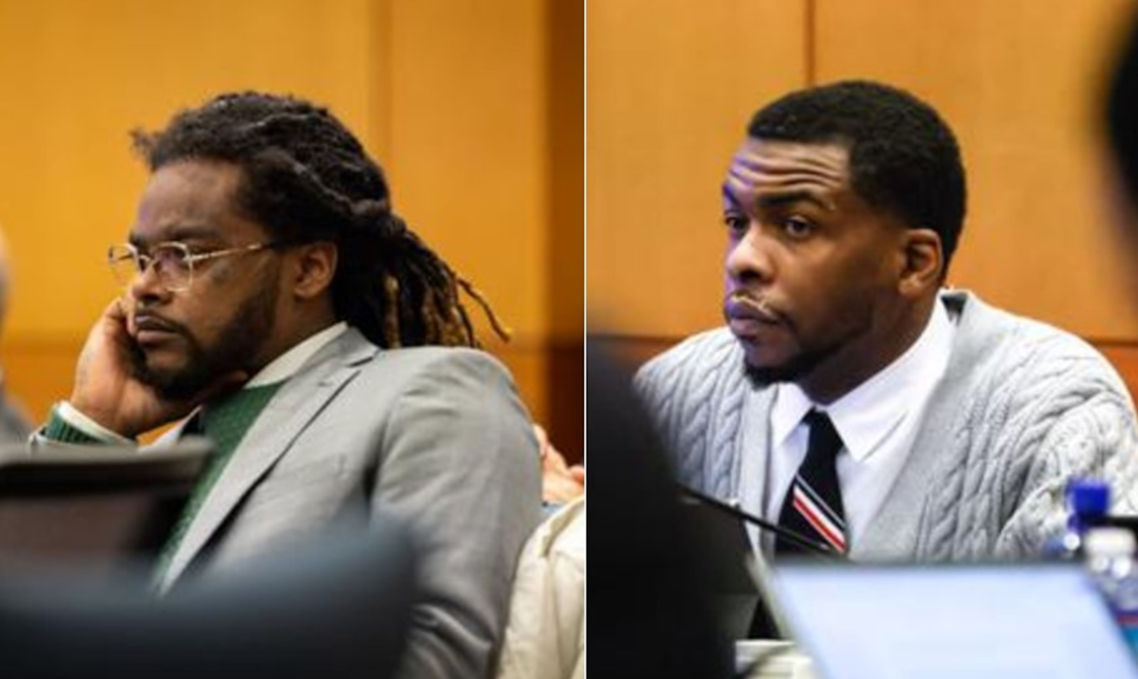 Shannon Stillwell (left) and Deamonte Kendrick are the only two defendants who have been acquitted of RICO charges in the YSL case. (Arvin Temkar and Miguel Martinez/AJC)