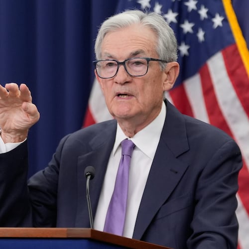 Federal Reserve Chairman Jerome Powell speaks at a news conference after the Federal Open Market Committee meeting Wednesday, Oct. 29, 2025, at the Federal Reserve Board Building in Washington. (AP Photo/Manuel Balce Ceneta)