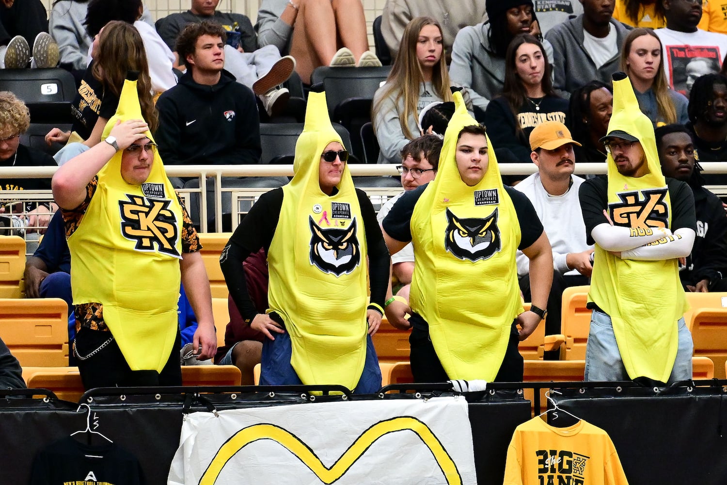 Owls fans watch during the first half of a game against South Florida Sunday, Nov. 16, 2025 at Kennesaw State University. (Daniel Varnado for the AJC)