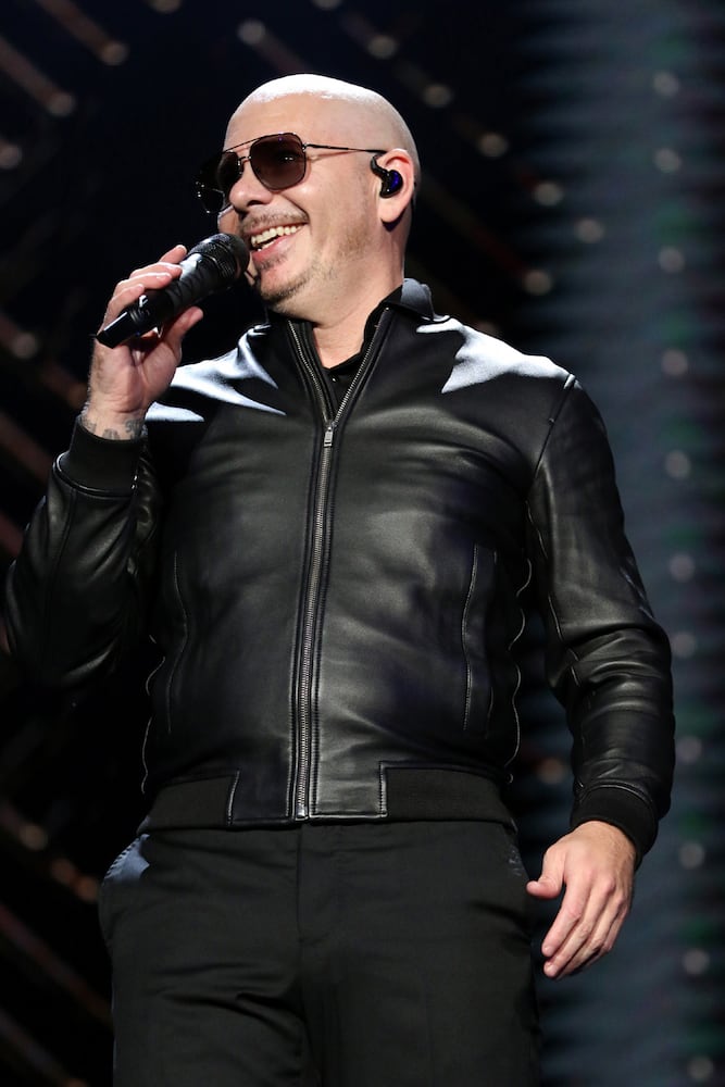 Pitbull and Iggy Azalea energized the sold out Ameris Bank Amphitheatre crowd on the I Feel Good Tour stop on Sunday, October 10, 2021 in Alpharetta.
Robb Cohen for the Atlanta Journal-Constitution