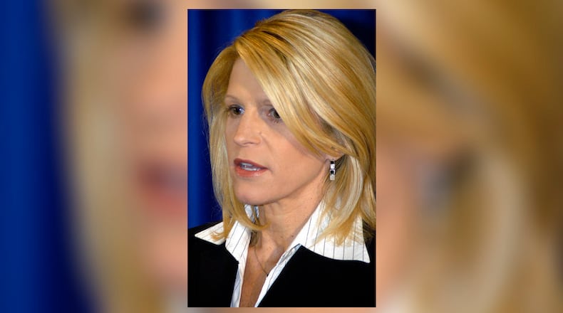 Alice Stewart, shown in 2005 when she was the press secretary for Arkansas Gov. Mike Huckabee, has died at age 58. The CNN political commentator was a University of Georgia alumna. (AP file photo / Mike Wintroath)
