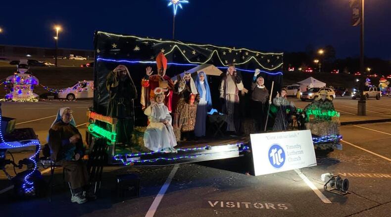 The Christmas Jubilee and Parade of Lights will begin at 5:30 p.m. Dec. 3 in Woodstock. Among last year's floats was one shown here about the Nativity from Timothy Lutheran Church. (Courtesy of Woodstock)