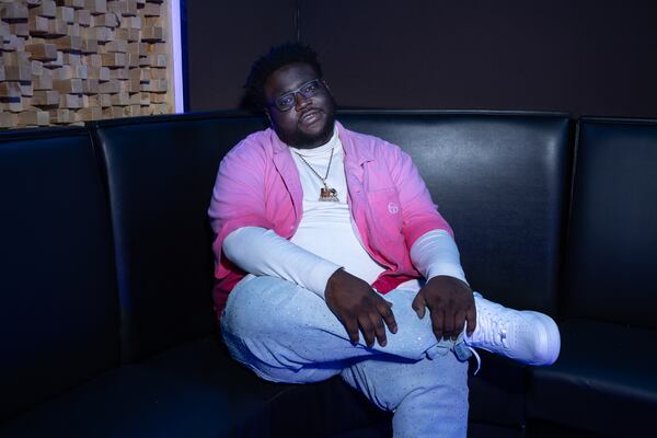 Swayvo Twain started rapping during his junior year at Stockbridge High School. He was inspired by artists Drake and T-Pain. Part of his stage name stems from a former Instagram username and part of it is a nod to writer Mark Twain. (Arvin Temkar/AJC)