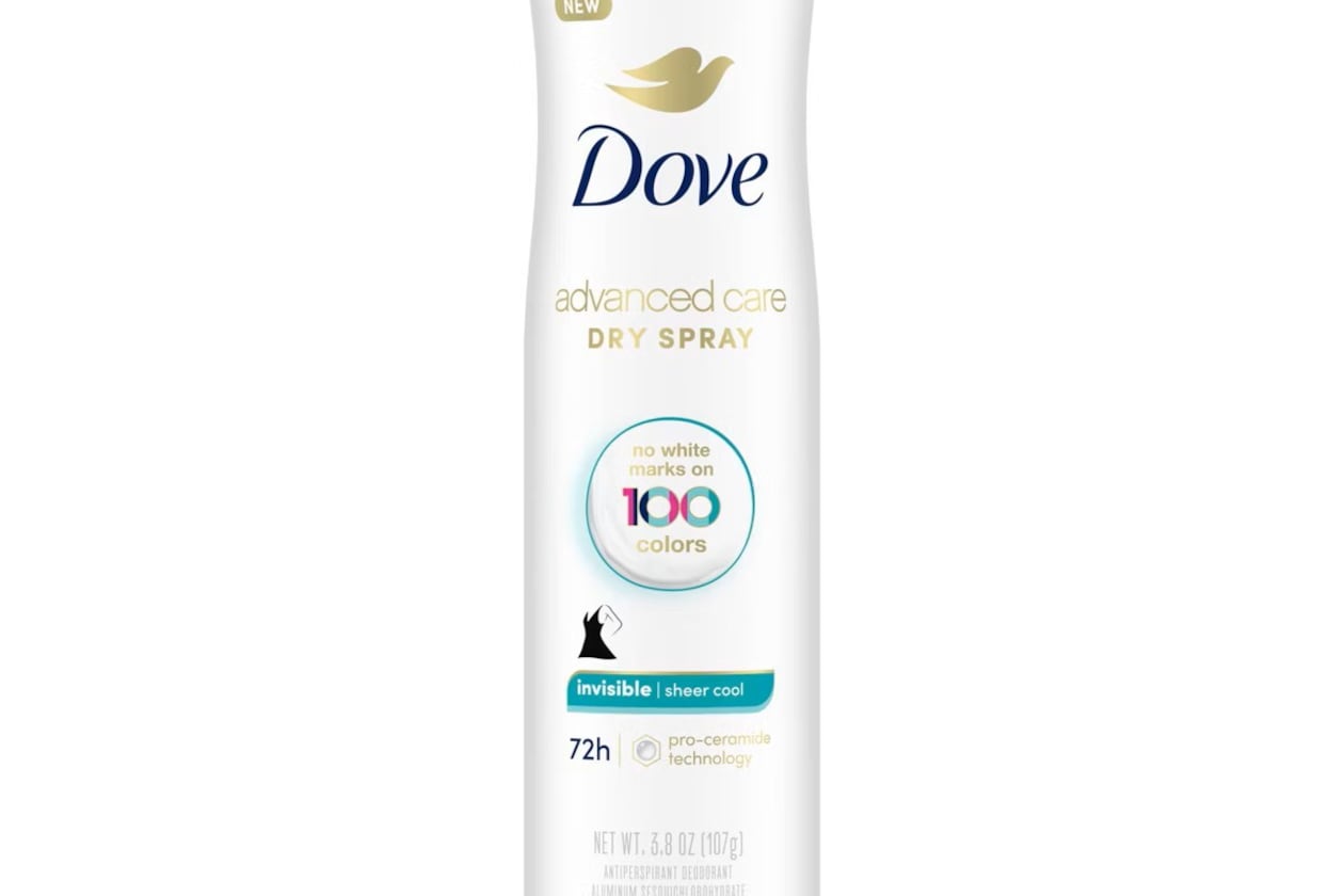 According to the manufacturer, Dove Advanced Care Antiperspirant and Deodorant Invisible Dry Spray has been tested on 100 different colors and is formulated for all skin types.
