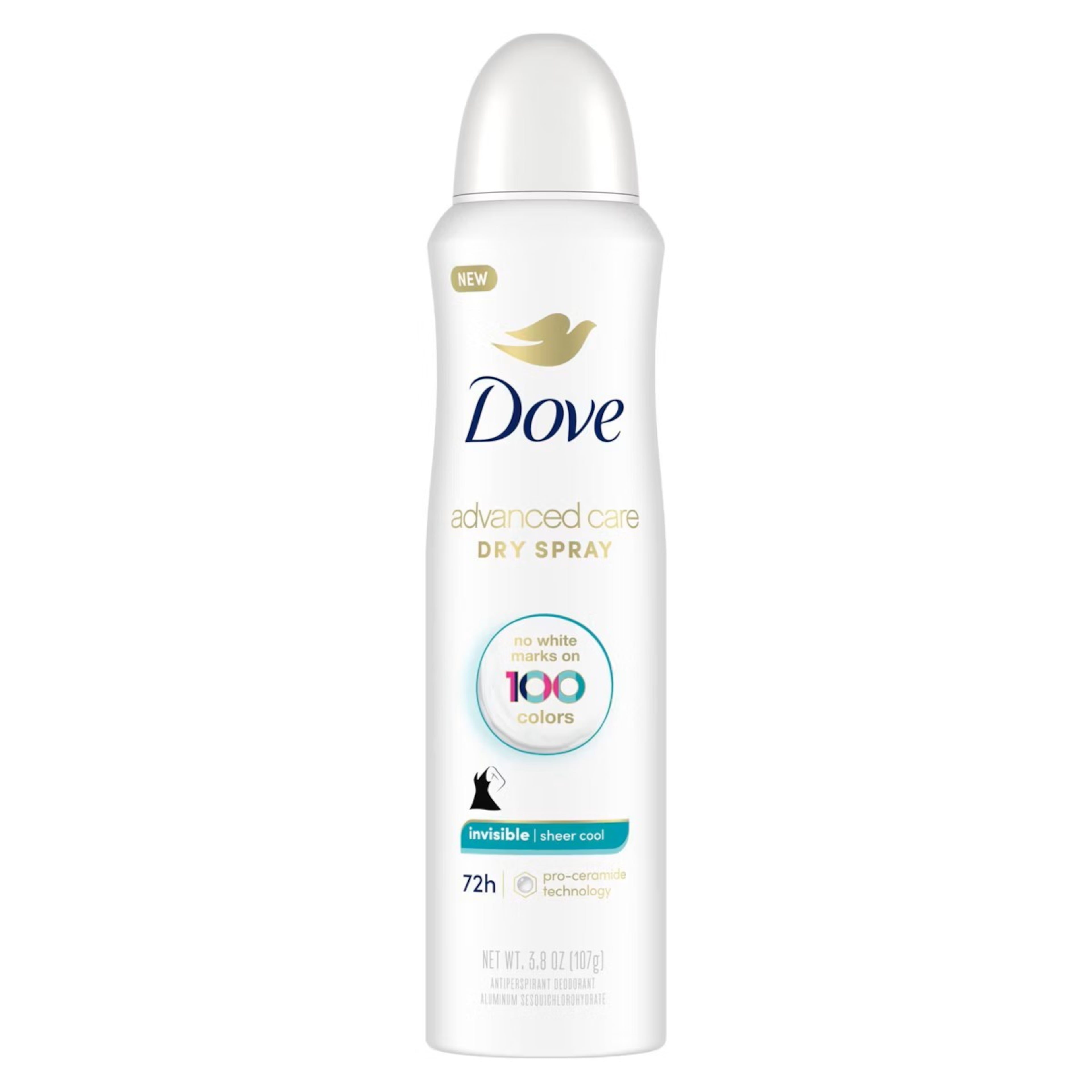 According to the manufacturer, Dove Advanced Care Antiperspirant and Deodorant Invisible Dry Spray has been tested on 100 different colors and is formulated for all skin types.