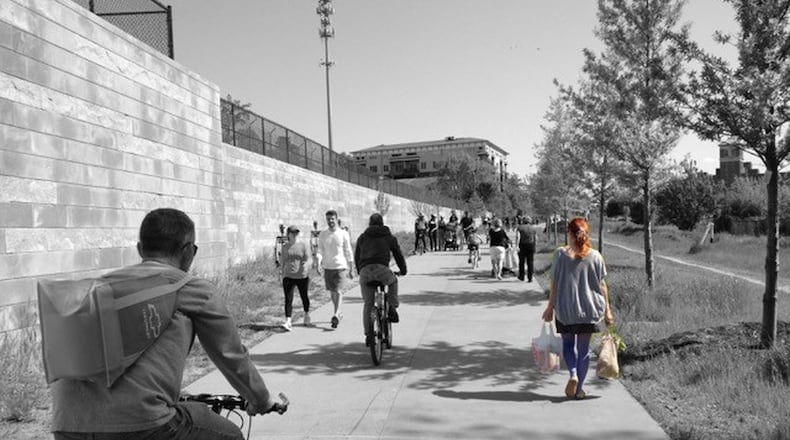 People along Atlanta’s Beltline. Its founding visionary recently offered thoughts on its success for coastal Georgians seeking to improve Brunswick’s economic prospects and mobility. Ryan Gravel/handout