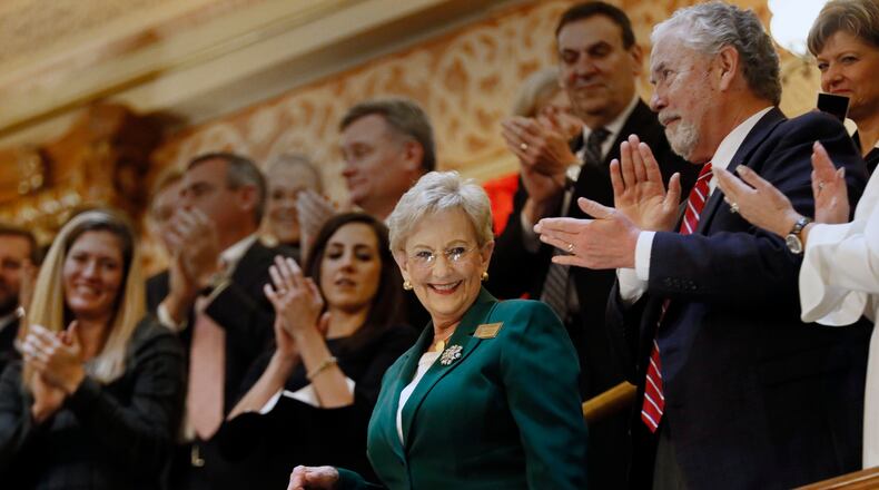 First lady Sandra Deal at Gov. Nathan Deal’s final State of the State address earlier this month. BOB ANDRES /BANDRES@AJC.COM
