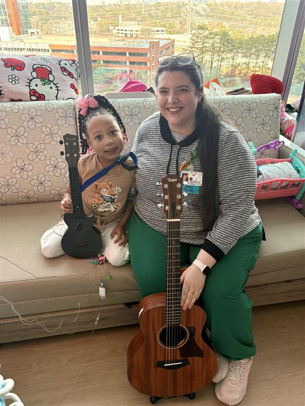 Music therapist Hannah Moran helped Grace produce a song to cope with her heart condition. (Courtesy of Children's Healthcare of Atlanta)