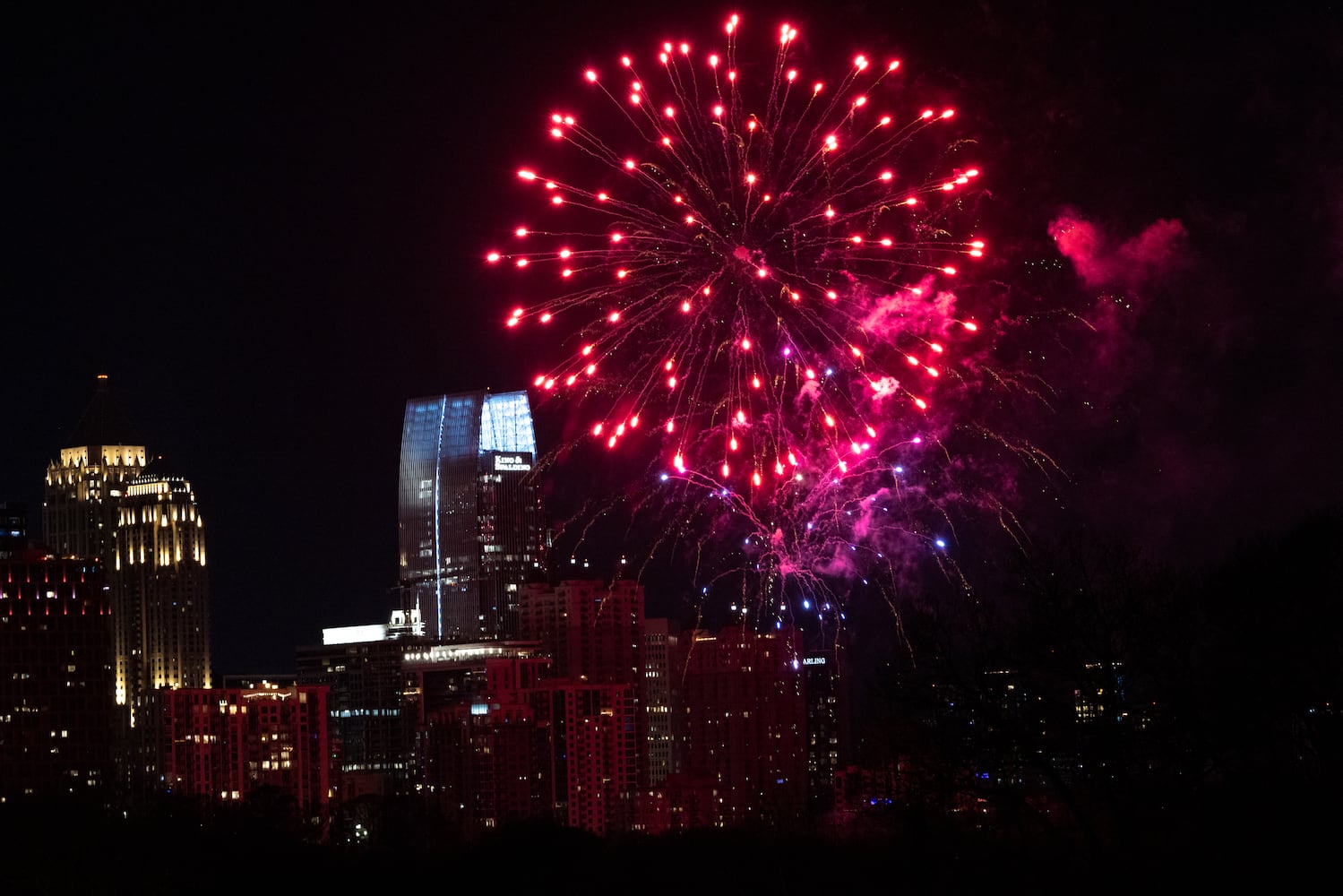 NYE revelers ring in 2026 watching Digital Drone Peach in the Sky