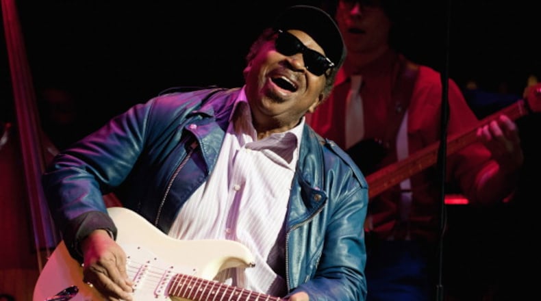 Matt "Guitar" Murphy has died at 88. In this photo, he performs during the official Blues Brothers Revue at the Rialto Theater on March 5, 2012 in Joliet, Illinois. (Photo by Daniel Boczarski/Getty Images)