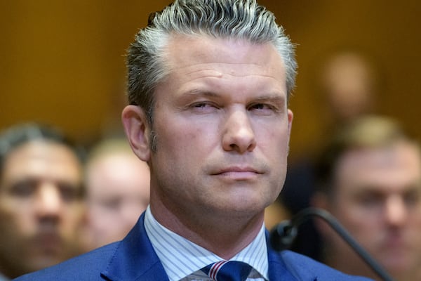 Secretary of Defense Pete Hegseth testifies during a Senate Committee on Appropriations subcommittee hearing to examine proposed budget estimates for fiscal year 2026 for the Department of Defense, on Capitol Hill, Wednesday, June 11, 2025, in Washington. (AP Photo/Rod Lamkey, Jr.)
