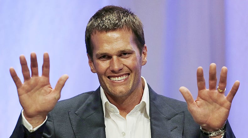New England Patriots quarterback Tom Brady has been suspended for the first four games next season for his role in ‘Deflategate,” though the penalty is being appealed. (Charles Krupa/Pool/Files)