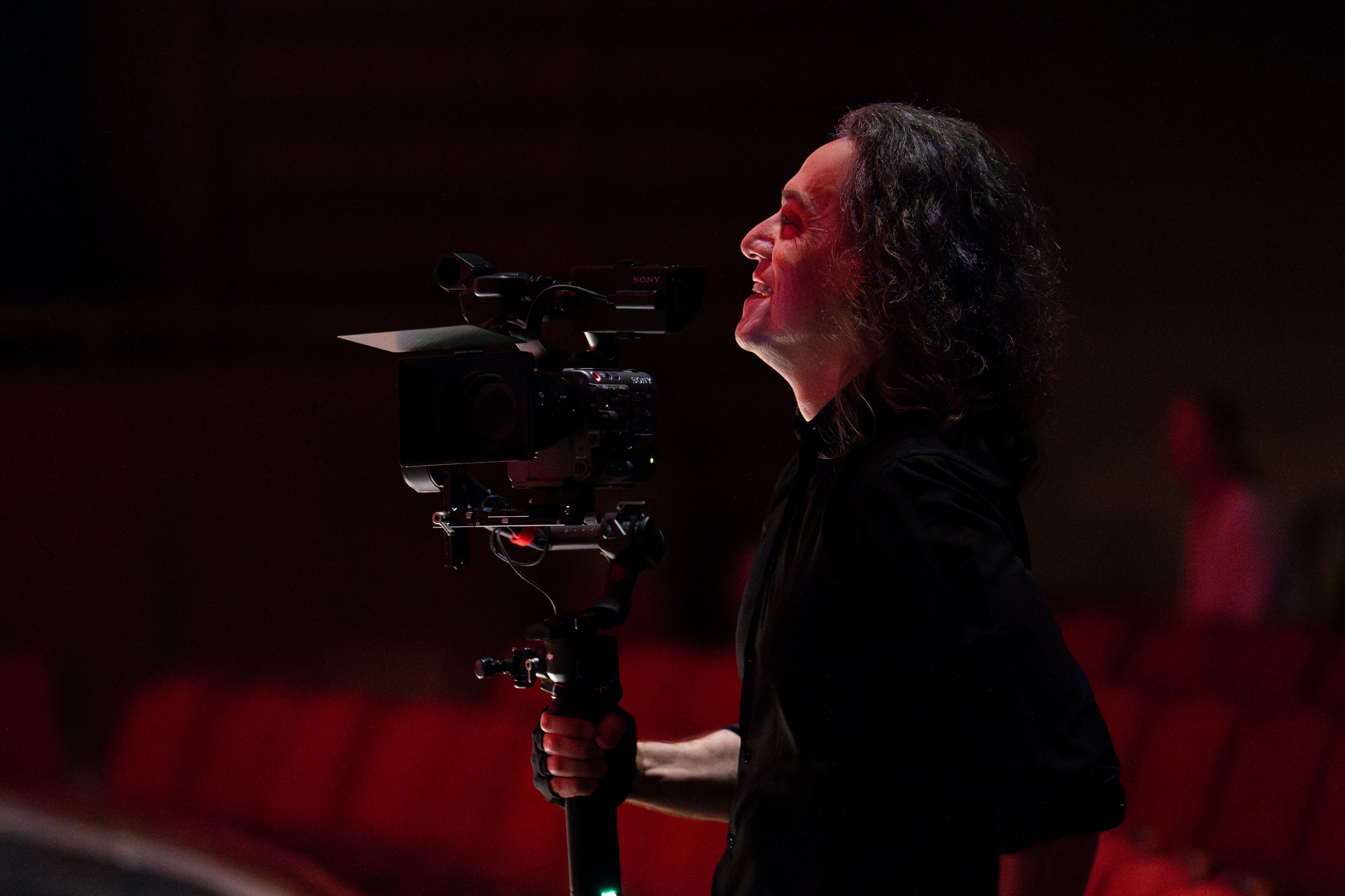 Barral behind the camera during a shoot of "Siegfried" at the Cobb Energy Performing Arts Centre in April. (Olivia Bowdoin for the AJC)