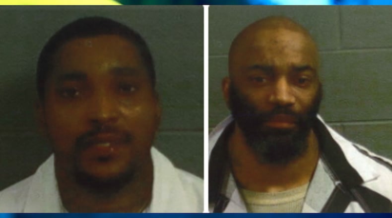 Andre Denard Noble (left) and Myrrin Kendrell Watson were both sentenced to 40 years in prison Thursday after being convicted of gang-related RICO charges.