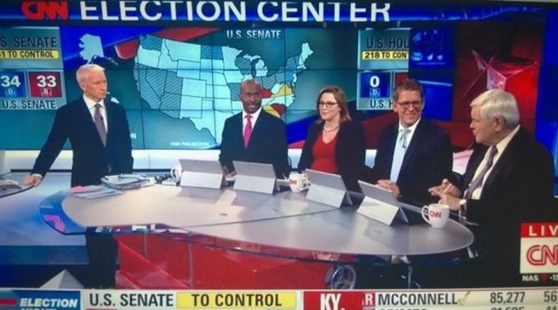 Dish Network subscribers saw none of CNN's election night coverage Tuesday because of a carriage dispute. CREDIT: CNN