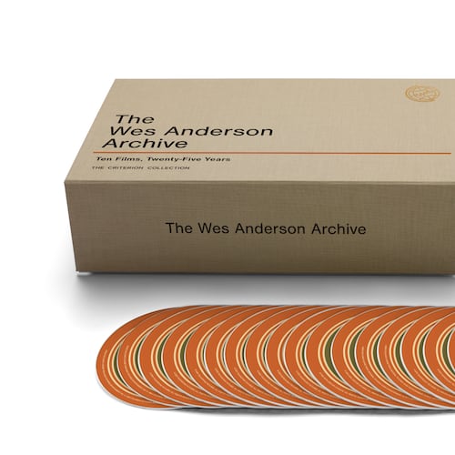 This product image released by Criterion shows "The Wes Anderson Archive," a box set of ten films by the filmmaker. (Criterion via AP)