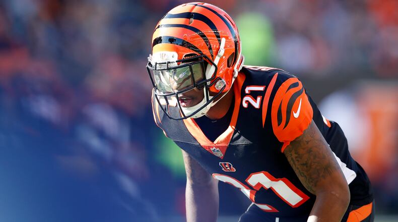 Darqueze Dennard (21) is in a holding pattern when it comes to potentially signing with the Atlanta Falcons. (Jeff Haynes/AP Images for Panini)