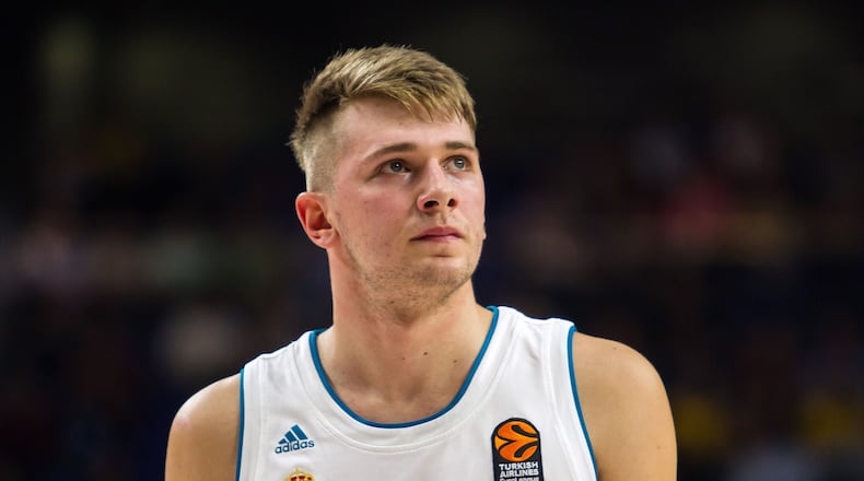 Luka Doncic during Real Madrid's victory in a Turkish Airlines EuroLeague regular season game.