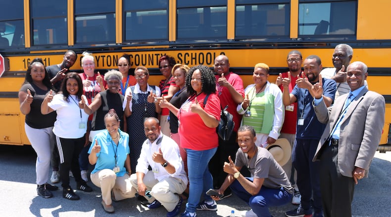 Clayton County school bus drivers and the district are celebrating School Bus Safety Week.