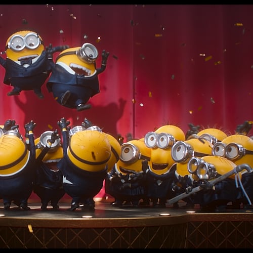 This image released by Universal Pictures shows a scene from Illumination's "Minions & Monsters." (Universal Pictures via AP)