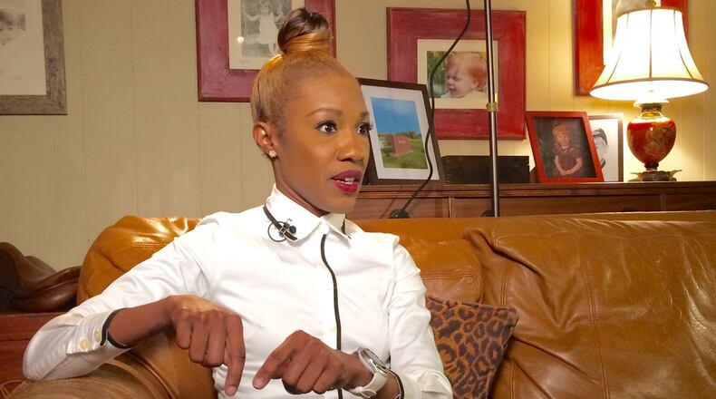 Stephanie Coleman, the former manager of the equal business opportunity office in Jackson, Miss., spoke to The Atlanta Journal-Constitution and Channel 2 Action News on Thursday, Feb., 16, 2017, about her allegations of bid-steering in city of Jackson contracts. Coleman said Atlanta political operative Mitzi Bickers told her that Jackson Mayor Tony Yarber had promised her a piece of a lucrative waterworks project and that she needed Coleman’s help to be certified as a minority-owned business. J. SCOTT TRUBEY/STRUBEY@AJC.COM