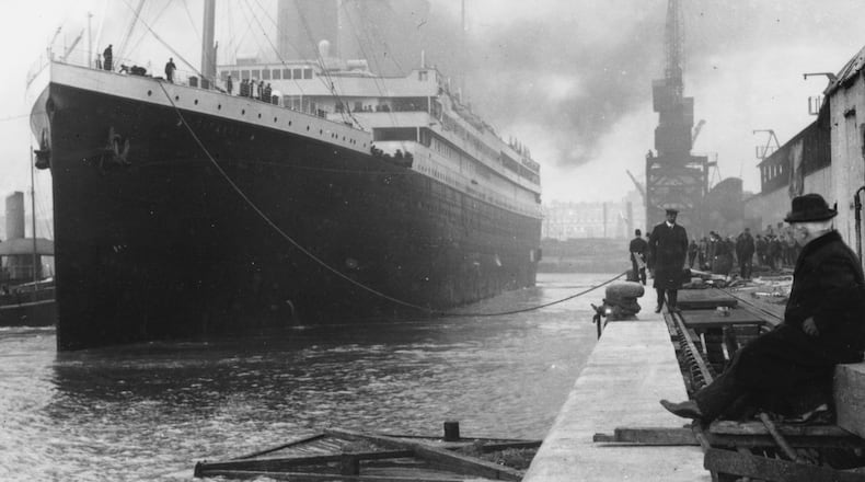 The Titanic gets ready to leave Southampton on April 10, 1912. Photo credit: Titanic: The Artifact Exhibition.
