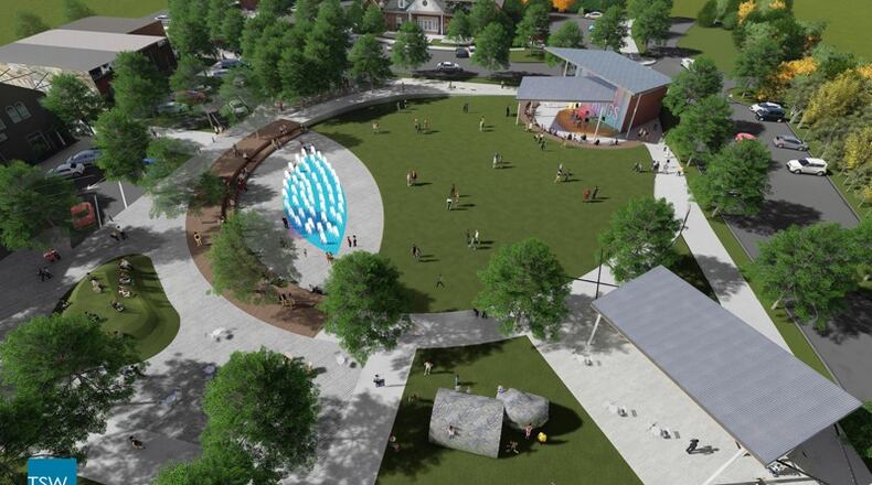 Redevelopment of the downtown district - with a new park - in Powder Springs will be enhanced by the June 18 transfer of city property with the 3-2 vote of the City Council to the city’s Downtown Development Authority. Courtesy of Powder Springs