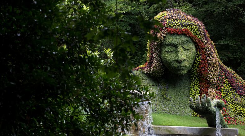 The Earth Goddess sculpture is shown at the Atlanta Botanical Garden in Atlanta on Thursday, June 6, 2019. (Casey Sykes for The Atlanta Journal-Constitution)