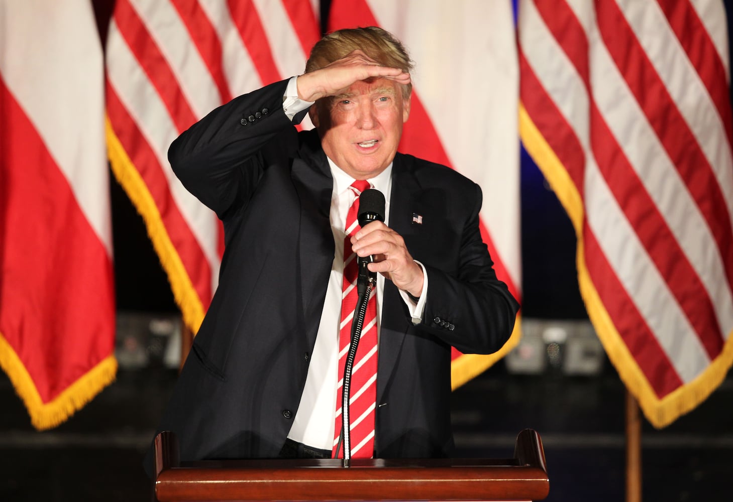 The scene: Donald Trump visits Atlanta