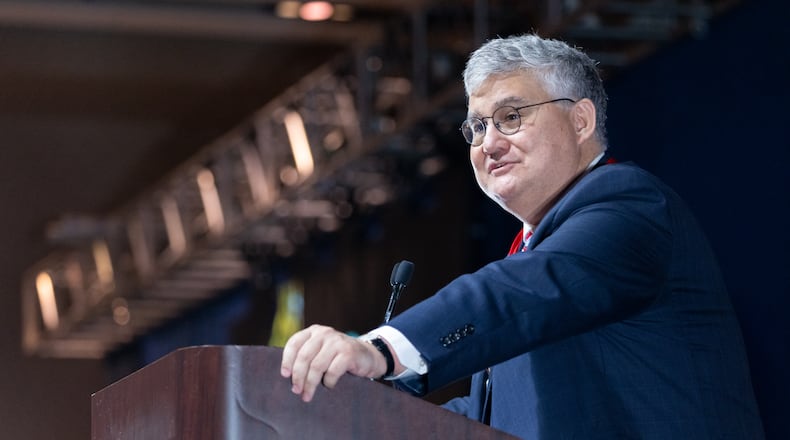 Georgia Republican Party Chairman David Shafer testified to a congressional panel in February 2022. (File photo by Nathan Posner for the Atlanta-Journal-Constitution)