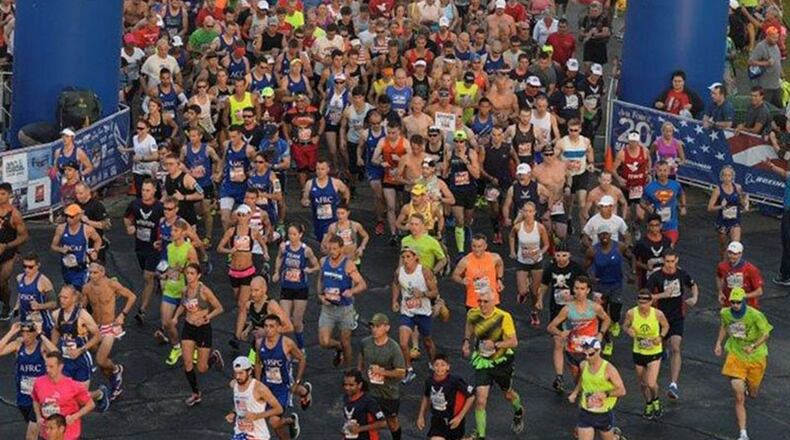 The 21st running of the Air Force Marathon will take place Sept. 16 at Wright-Patterson Air Force Base with thousands of runners from around the world participating in the event. (U.S. Air Force photo/Wesley Farnsworth)