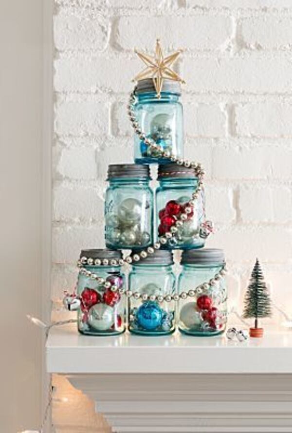 They're not just for layered cookie mix! Mason jar trees are all the rage for the rustic-loving decorator.