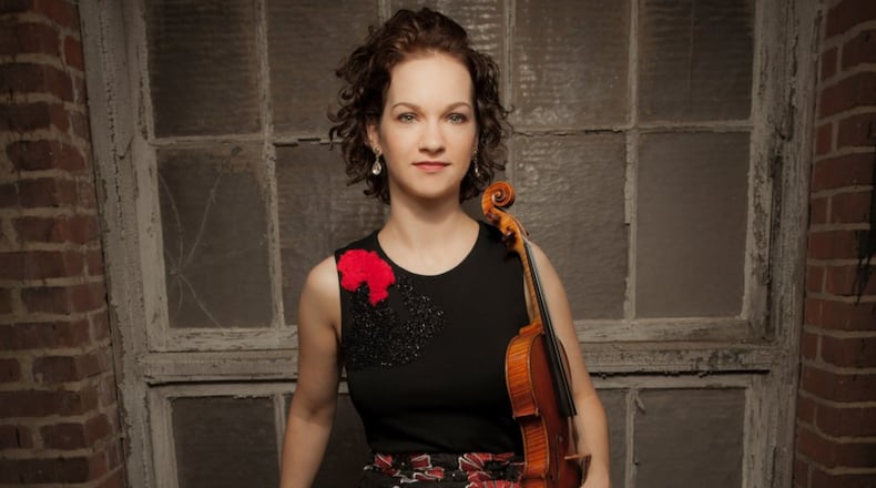 Violinist Hilary Hahn will perform March 26 at Clayton State University’s Spivey Hall. She’ll be joined by pianist Robert Levin. CONTRIBUTED BY MICHAEL PATRICK O’LEARY
